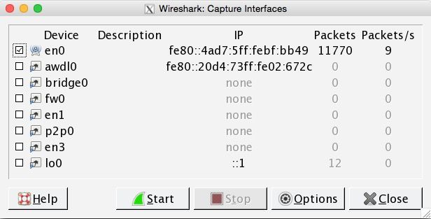 Wireshark Interfaces